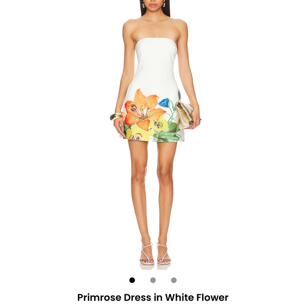 Away Strapless Dress with Colorful Floral Design